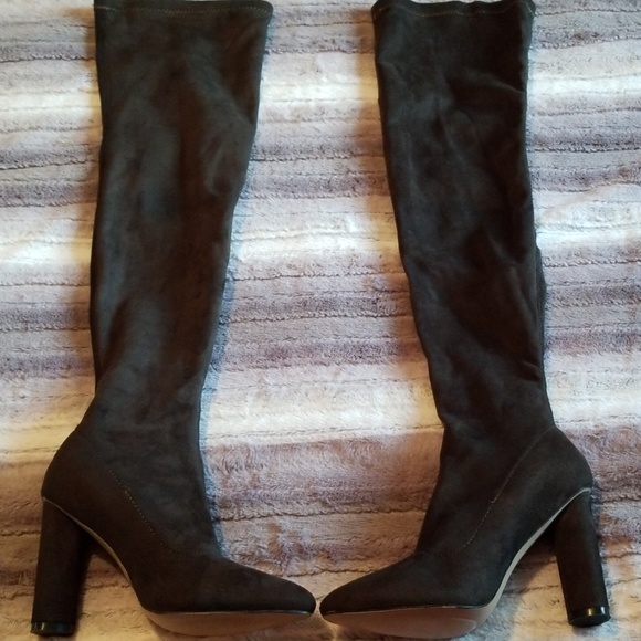 MAO Never worn Olive green over the knee boots - Picture 2 of 8